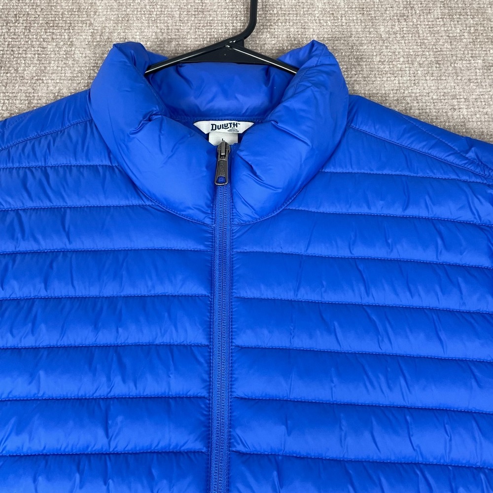 Duluth Trading Co. Puffer Jacket Mens‎ Large Blue Quilted Lightweight Full Zip - Picture 2 of 12